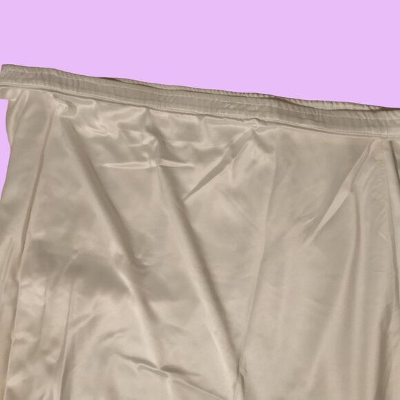 Plus Size Satin Long Half Slip A-Line Maxi Underskirt - Picture 6 of 7